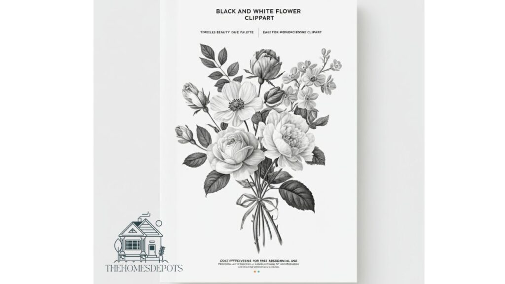 Flower Clipart Black and White - Free & Beautiful Designs 2 Why Choose Black and White Flower Clipart