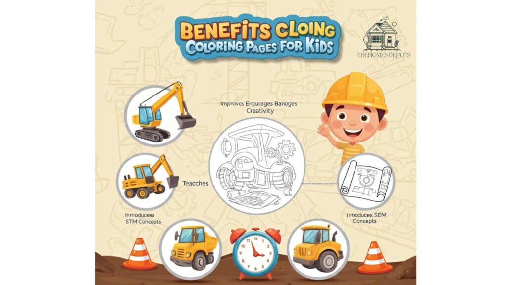 Construction Vehicles Coloring Pages - Fun & Free Printables 3 Benefits of Coloring Pages for Kids Love Construction Vehicles Coloring Pages