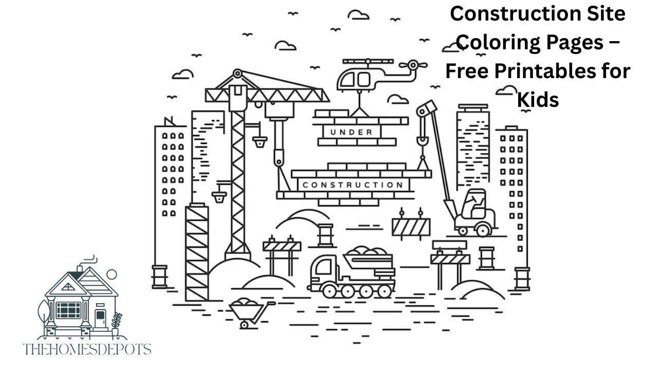 Construction Site Coloring Pages